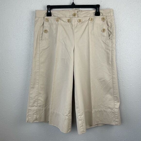 NWT Tommy Hilfiger Khaki Cropped Pants Size 10 - Picture 1 of 10